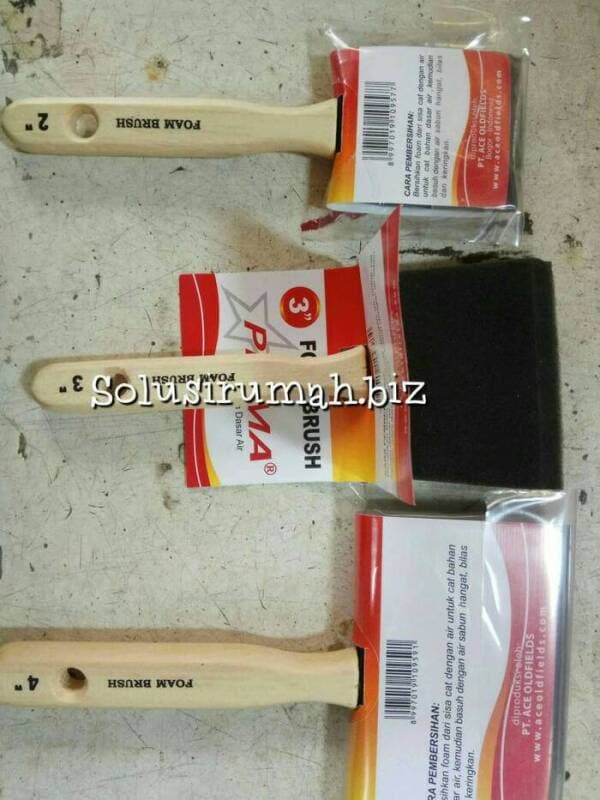 KUAS BUSA FOAM BRUSs GG KAYU 3 INCH 3" kuas foam