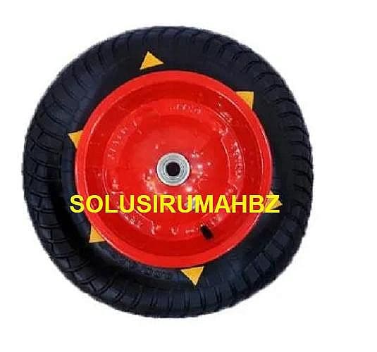 BAN GEROBAK HIDUP ARTCO ASLI HITAM COMPLETE SET RODA KARET KOMPLIT