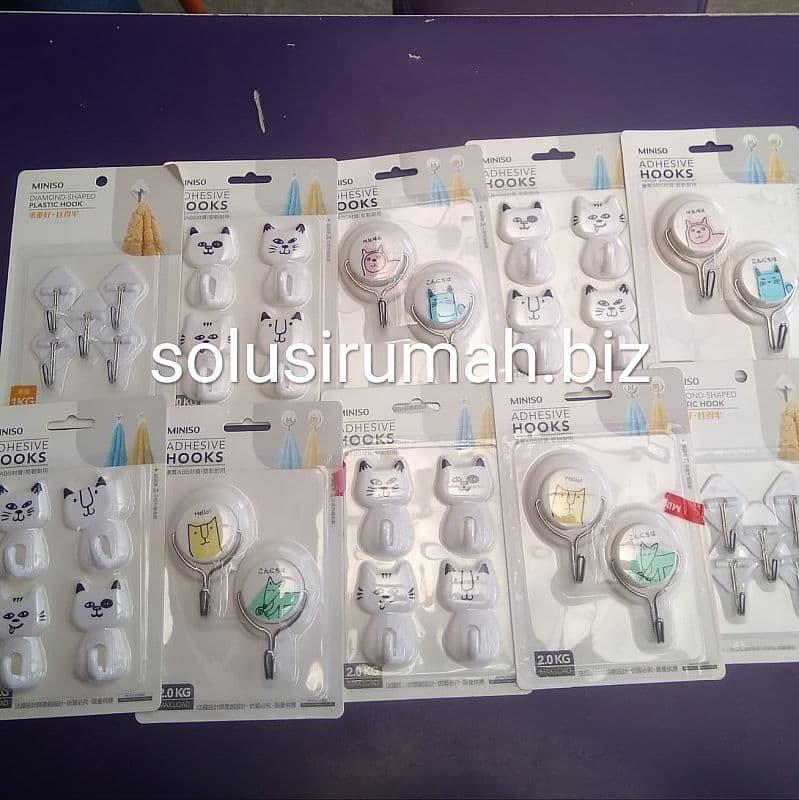 GANTUNGAN BAJU 1KAIT / 1SET SEADANYA tidak pilih PVC HOOK PLASTIK