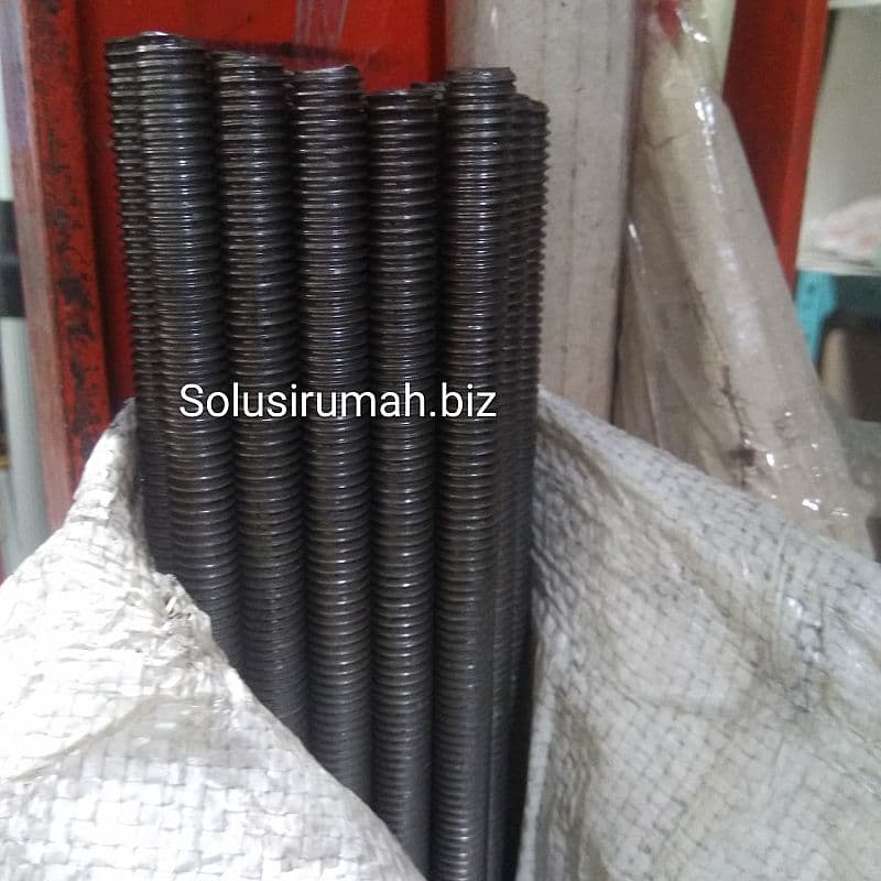 AS DRAT FULL 7/16"*1M HITAM AS BAUT STUD BOLT 11MM