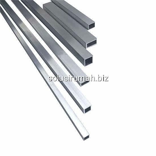 HOLLOW ALUMINIUM 23 X 23MM P 1M PIPA KOTAK panjang 1meter