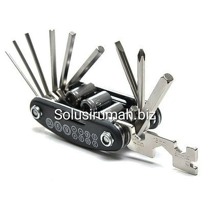 Multifunctional 15 in 1 EDC Repair Tool Kit Sepeda Motor Swiss Army