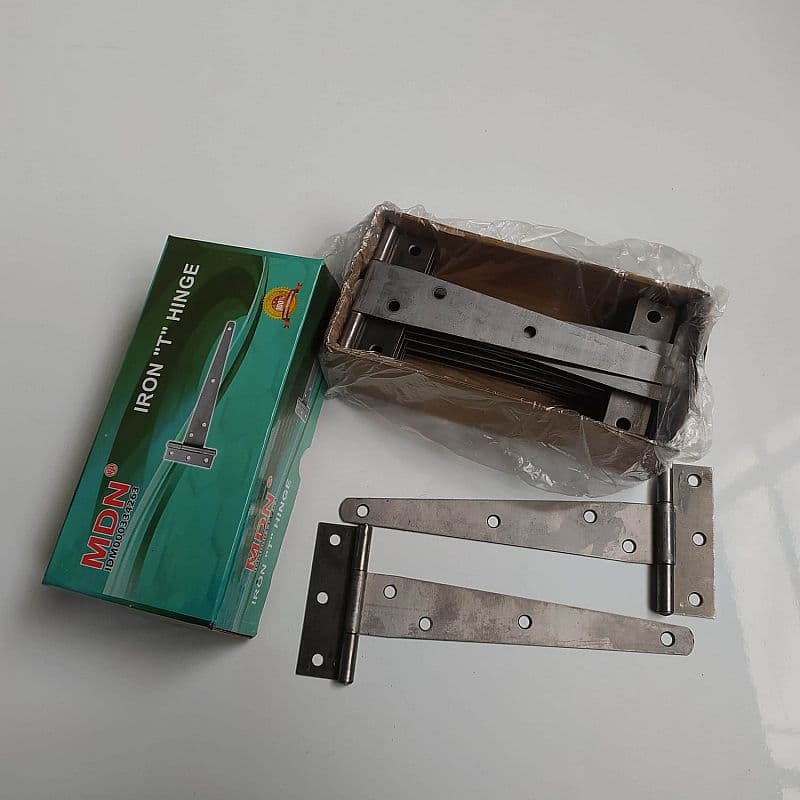 perlusin 12pcs Engsel T Besi Gudang Garasi Iron "T" Hinges MDN 6 Inch GROSIR 1kotak 6" lusin 12 pcs