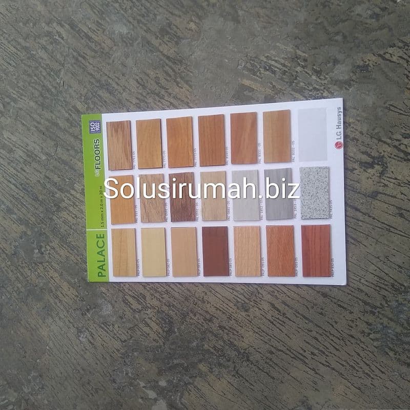 KATALOG FLOORING LG PALACE PERLEMBAR KARTU WARNA LANTAI LG HAUSYS