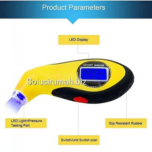 K5 Pengecek Manometer Tekanan Ban - Mobil Barometers Digital LCD