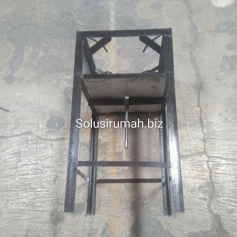 RANGKA KOMPOR TINGGI P60 L34 T74CM U TUNGKU KOMPOR JOS SILVER WADAH