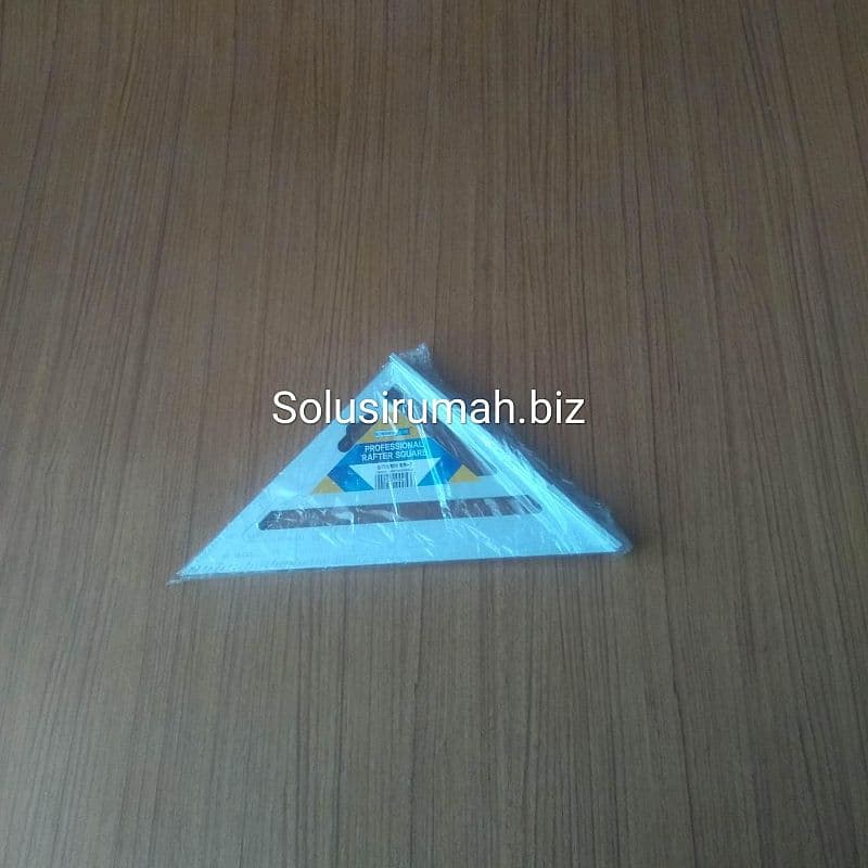 SIKU TUKANG SEGITIGA 123G SQUARE SUDUT SPEED KAYU PENGGARIS PROTRACTOR