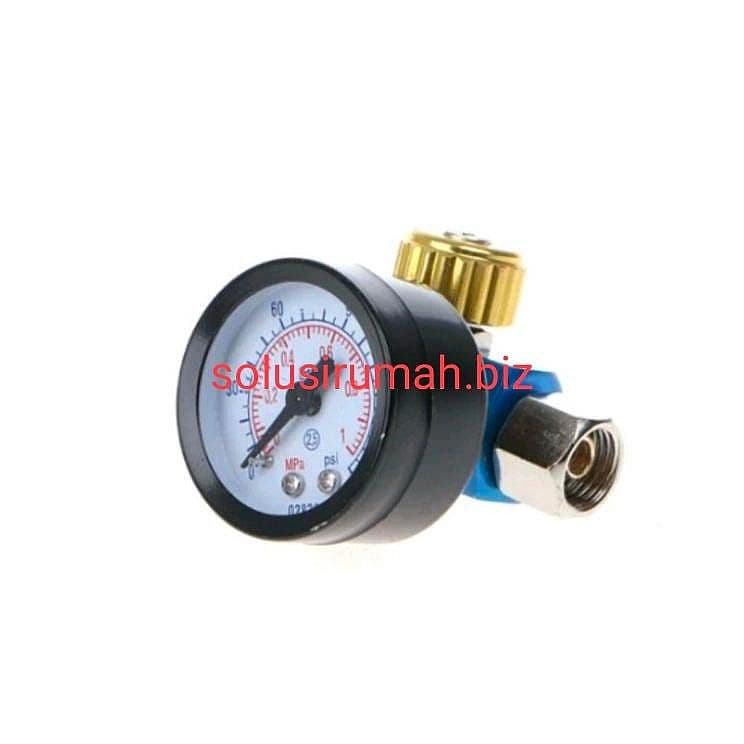 regulator pengukur tekanan angin udara spray gun air 1/4 cat semprot