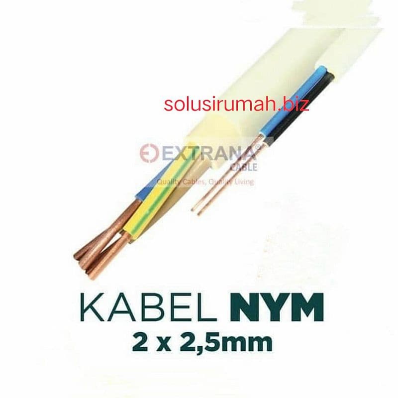 kabel nym 2x2.5 mm 1meter 2 x 2.5mm meteran 2,5 mm 2,5mm 1m 1 m sni lm