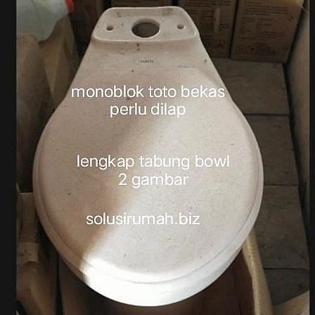 closet monoblok toto bekas + peti warna pink bowl tanki alat lengkap