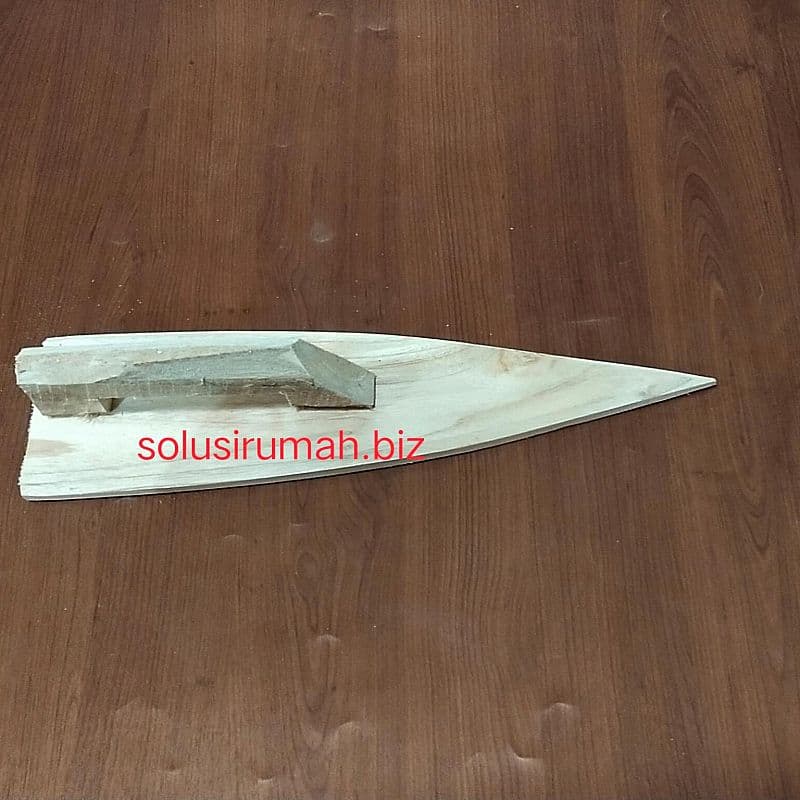 CETOK KASUTAN LANCIP KAYU JADI pegangan trowel perata semen handle