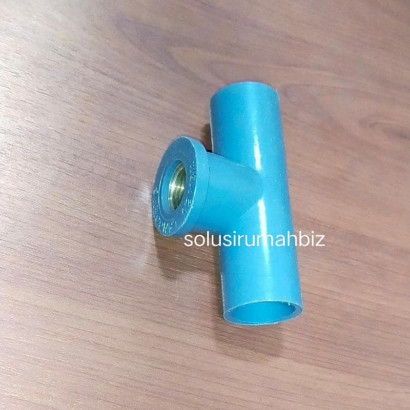 FAUCET TEE JIS KUNINGAN 1/2 X 3/4 drat dalam T 1/2" 3/4" sambungan pvc