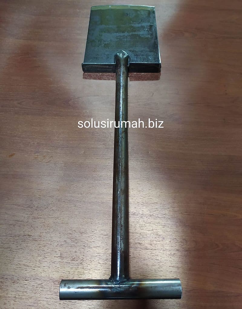 LEMPAK PIPA BESI L17.5 X 87CM GAGANG T SEKOP TANAH LURUS LINGGIS GALI