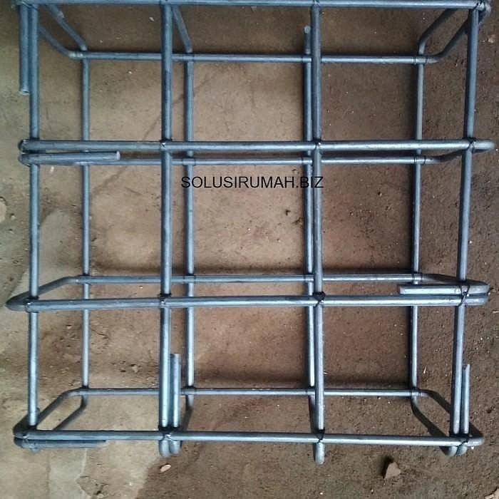 Pondasi Cakar ayam 50x50x20 Besi 10 an 4 baris 50CM X 50 CM X T 20CM
