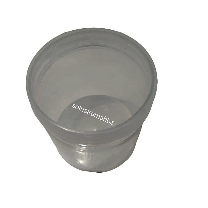 perbiji Toples Plastik Cylinder 500ml anti tumpah BOTOL 500 ml NECK 90MM PLASTIK BULAT PUTAR PVC bening