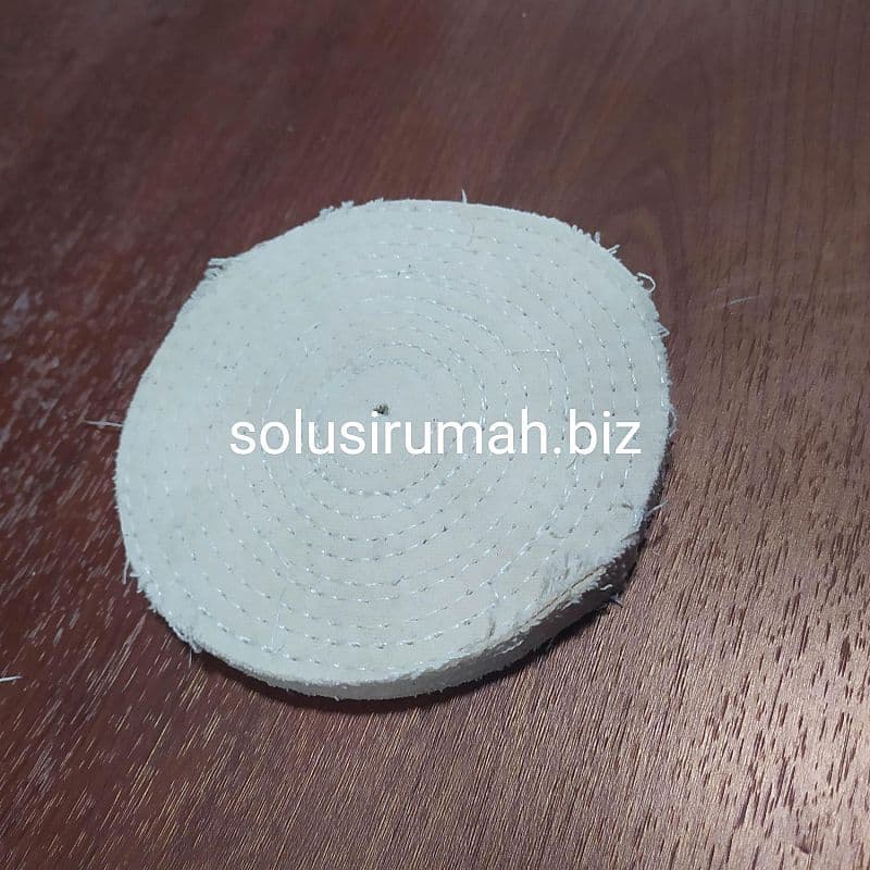 POLES KAIN BUFFING 125 X 10MM HALUS 5" PUTIH JAHITAN BUFING