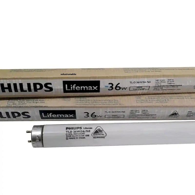 LAMPU NEON 40W PHILIPS + bubble wrap Lampu Tl-D 36W / 54-76 1Sl/25 / Philips Lampu Neon Tl-D 36Watt
