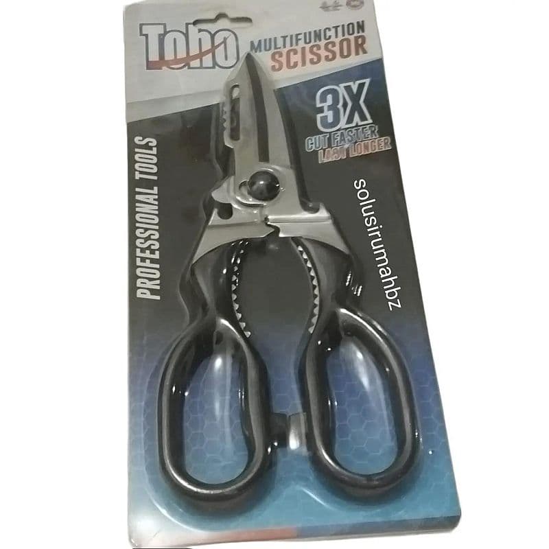 GUNTING SS SERBAGUNA TOHO GUNTING DAGING BUAH RUMPUT Dapur Stainless TOHO Premium Quality multifungsi super tajam kuat untuk ikan sayur daging