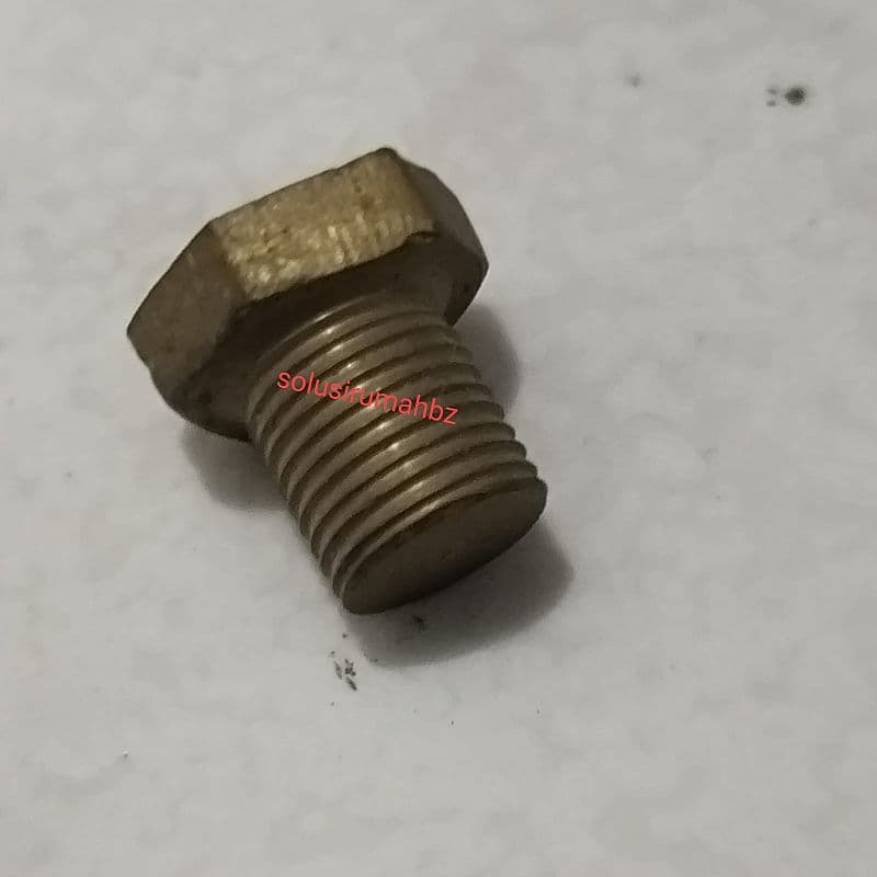 TUTUP PANCING 9MM DRAT DAB BAUT M9 KUNINGAN BRASS TANPA MUR MURBAUT Logam