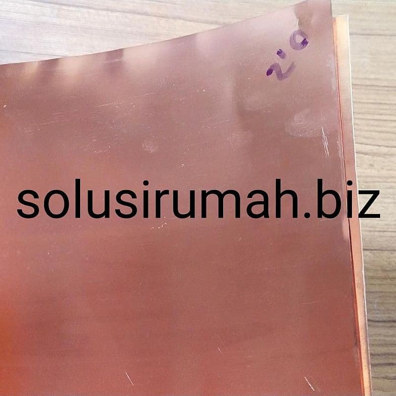 PLAT TEMBAGA 0.2MM POTONG PER10CM SHEET LEMBARAN CUSTOM 02 MM COPPER