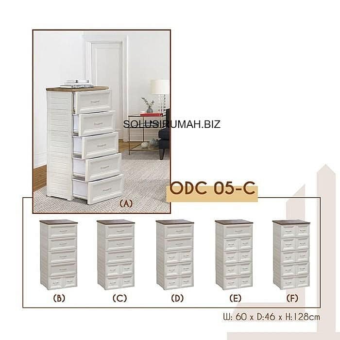 Olymplast Classic Drawer Cabinet Laci 5 Susun ODC 05 C (B) plastik