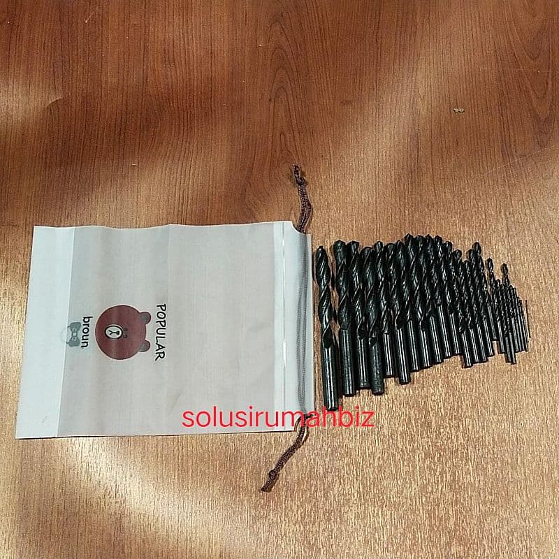 mata bor hitam set 25pcs kantong ikat MATABOR 25 pcs drill perset 1set
