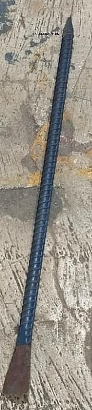 Panjang Linggis PIPIH LANCIP 85cm 1" lingis long besi ulir cungkil big
