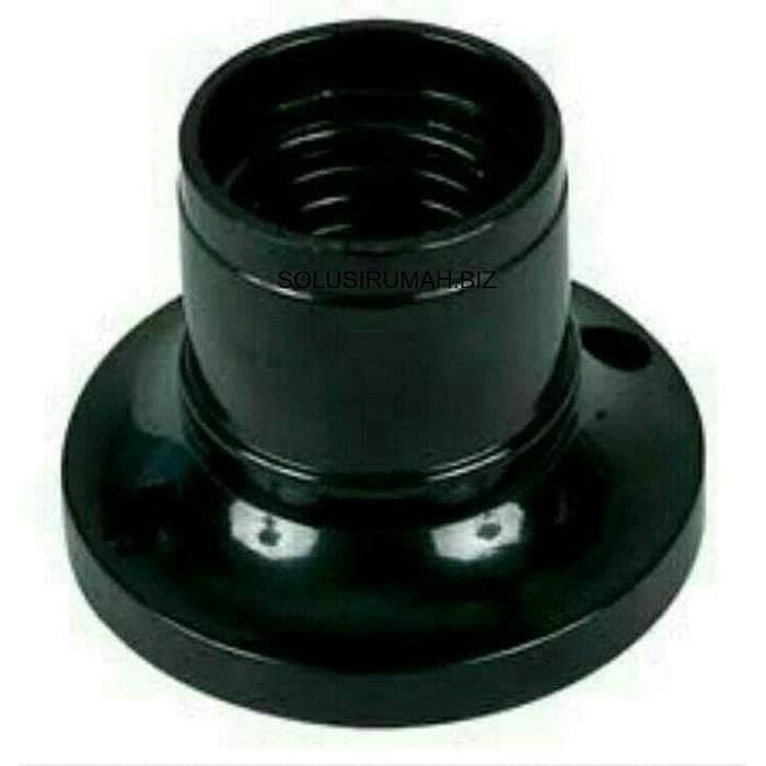 FITING PLAFON BULAT HITAM BROCO 210 L fitting lampu plastik pvc 210