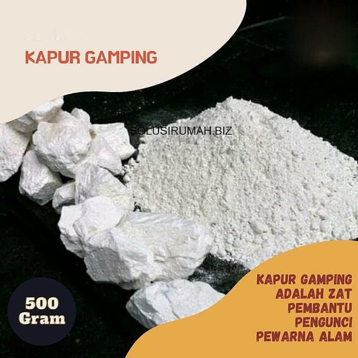 kapur gamping bubuk per100g halus powder CaCO3 dari limestone giling