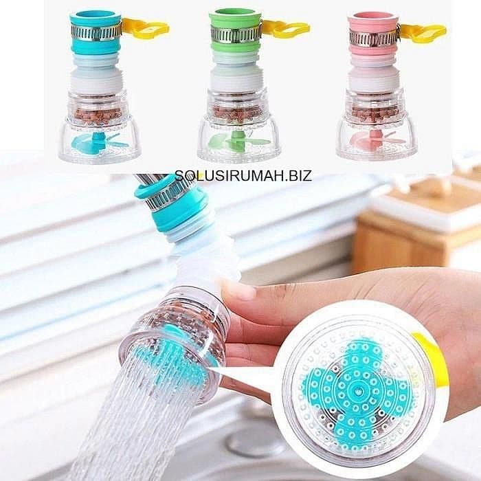 Filter Kran Air + Klem + batu kincir Sambungan Fleksibel Kipas saring