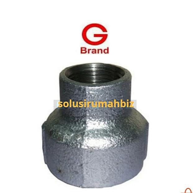 VLOK SOK GALVANIS BESI 1 1/2 x 1 1/4 G BRAND DRAT BSPT SOCKET SOCK inc