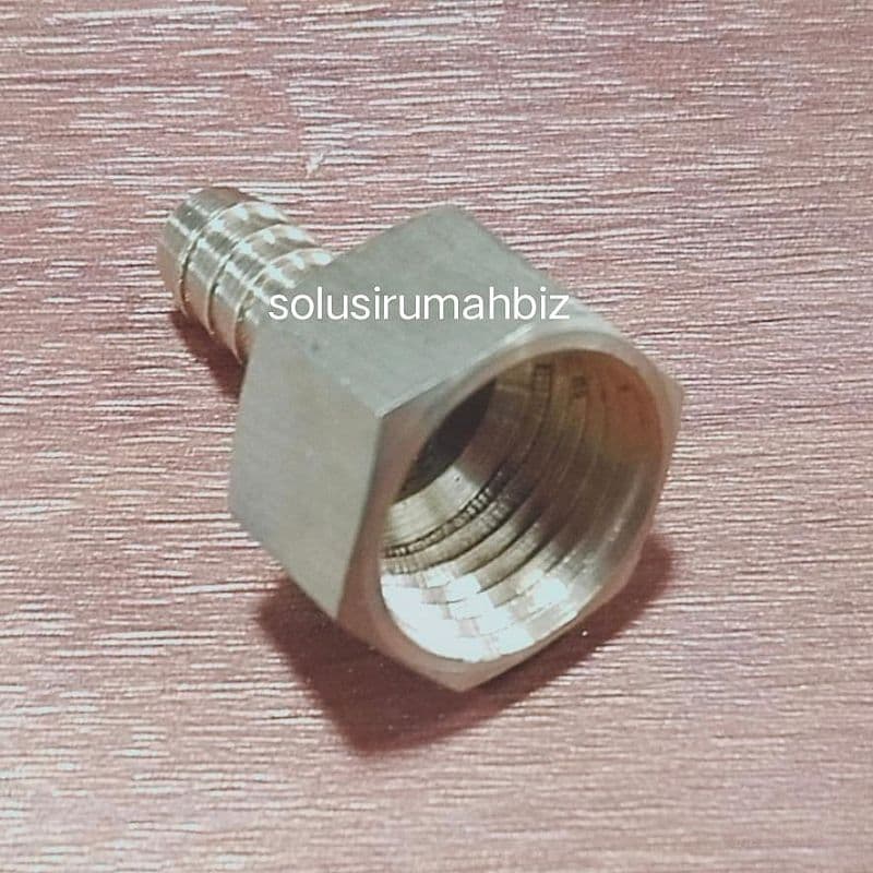 DRAT DALAM ½ X SELANG 8MM SOK SELANG KUNINGAN 1/2” FEMALE HOSE BARB