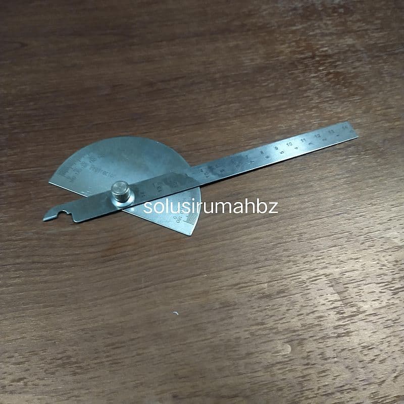 Protractor Penggaris Busur Derajat Stainless