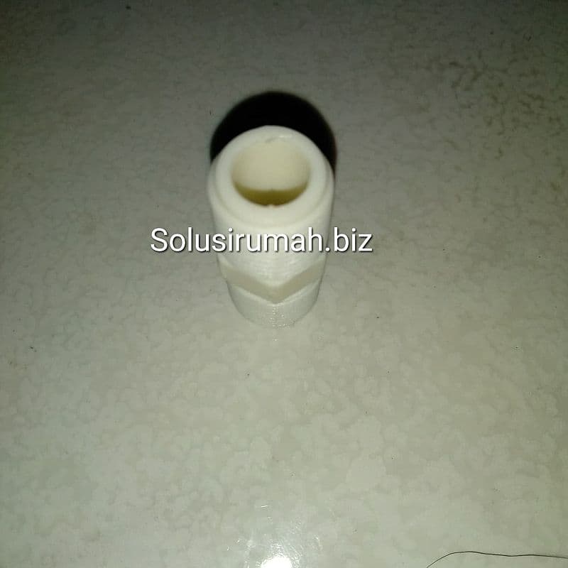 DOUBLE NEPEL 3/8 PVC PUTIH TEBAL FITING PVC POMPA DC