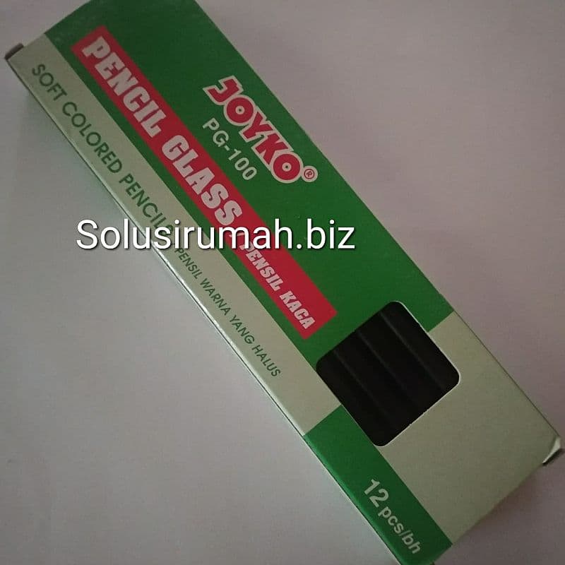 PENSIL KERAMIK HITAM LOGAM PLASTIK KACA GLASS PER BIJI