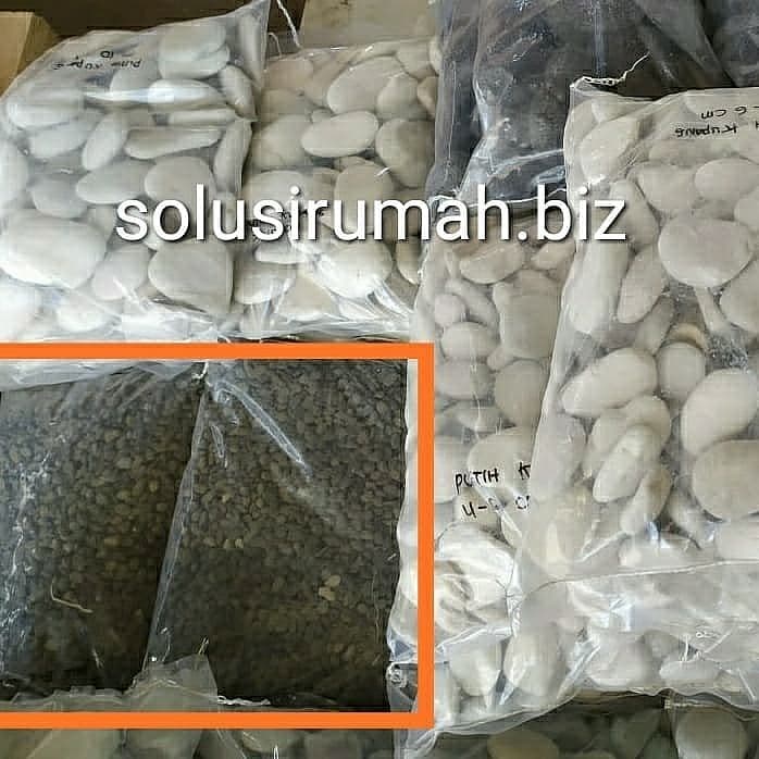 BATU ALAM PEBBLE HITAM 7-9MM PER 1KG batu hias koral