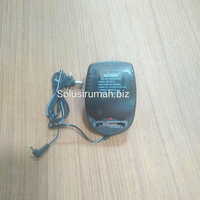 ADAPTOR LISTRIK ADJUSTABLE 1.2A CUSTOM VOLT MA 5 4 12V
