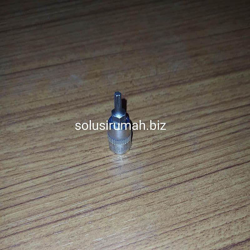 KUNCI SOK ONLY BIT 1/4 HEX 15 CRV KEPALA SOCK SOCKET (SPARE) DARI 46PC