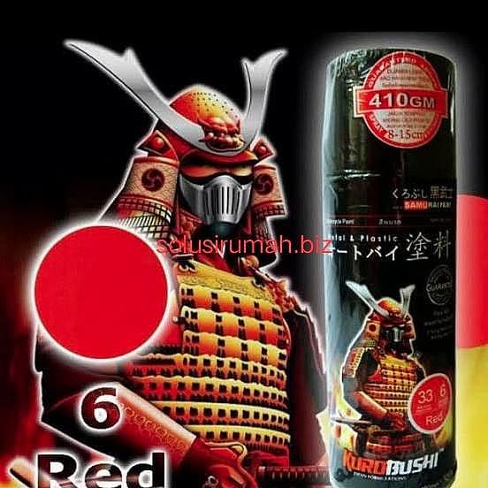 samurai 6 red merah standart paint aerosol semprot cat pylox