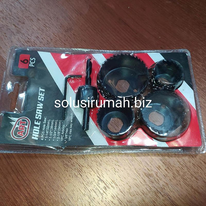 mata bor KAYU plastik SET 6PCS 6 pcs MATABOR LUBANG IMPOR HOLESAW hole