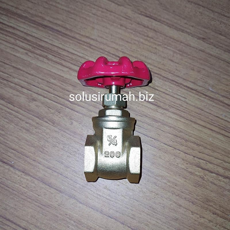 gate valve stop kran kuningan 3/4 inch 3/4" putar brass not ballvalve