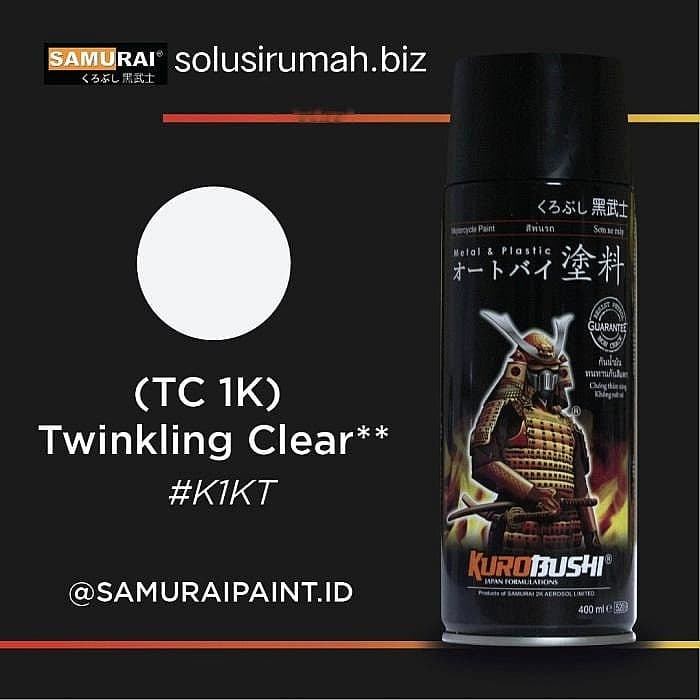 samurai paint twinkling clear k1kt k1 kt series top coat 1k semprot **