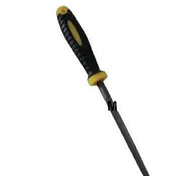 KIKIR 4" SLIM TAPER GAGANG KARET BESI GERGAJI 4 INCH " HITAM KUNING