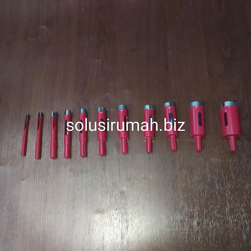 mata bor beton set 11pcs granite merah granit intan bulat diamond core