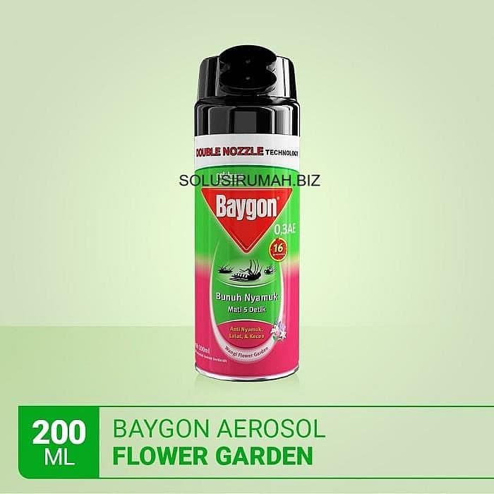 OBAT NYAMUK SPRAY SEMPROT 200 ML Baygon Aerosol Flower Garden 200ml