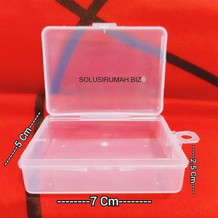 TOOL BOX UK 50X70X25MM BENING PLASTIK PVC TRANSPARANT MINI UKURAN 1PCS