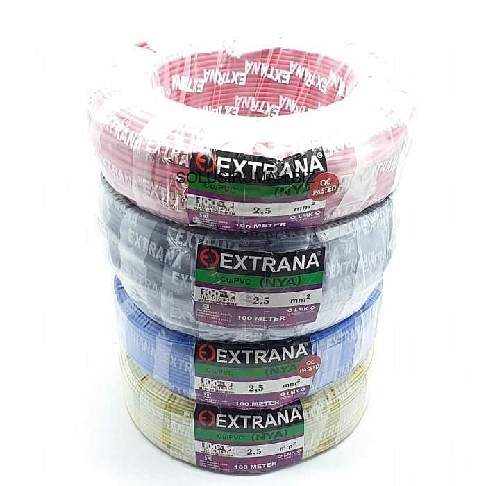 Extrana NYA 2,5mm 50m Kabel Nya 1 x 2,5 mm Tunggal Engkel SNI LMK rol