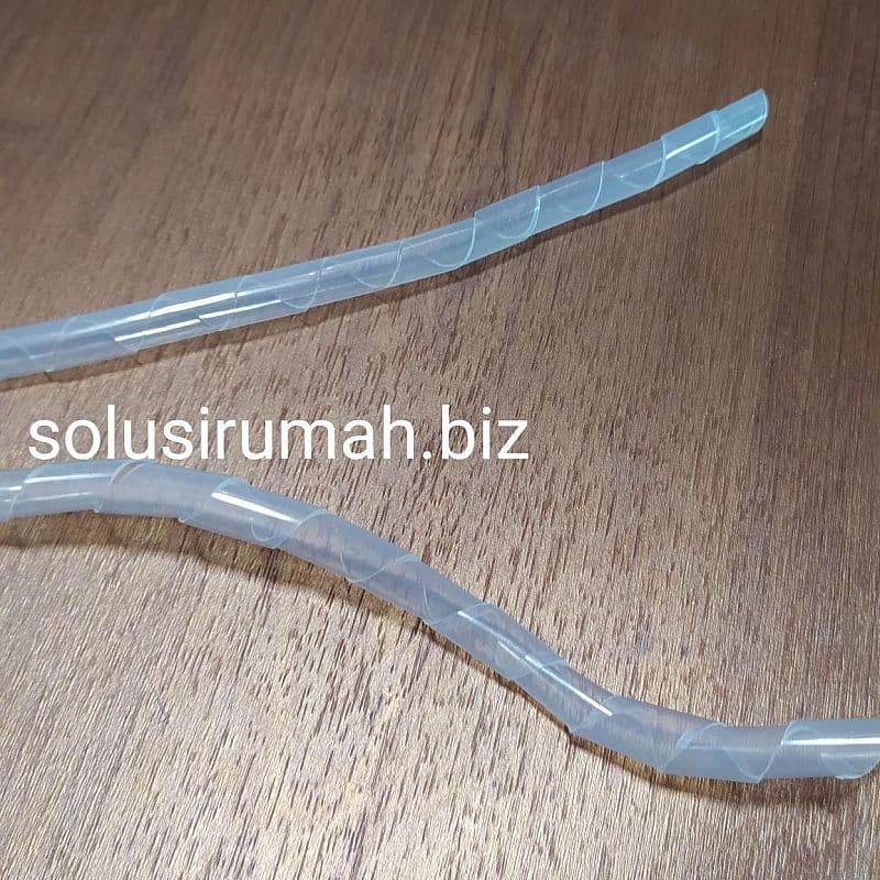 PERMETER 1M TUTUP KABEL SPIRAL CLEAR 12MM - MAX PELINDUNG CABLE BENING