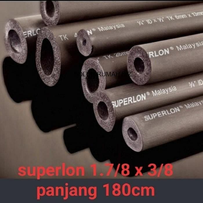 PEMBUNGKUS PIPA PIPE INSULATION 1 7/8" X 3/8" 2Pk SUPERLON 1 7/8 X 3/8