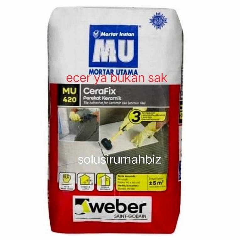 mortar mu per100g ecer 420 utama perekat keramik cerafix mu420 ceramic